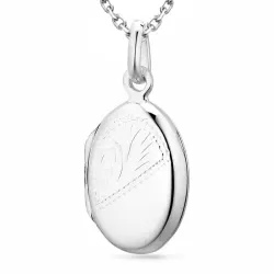 ovaler Halskette aus Silber und Anhänger aus Silber