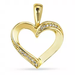 Herz Diamant Anhänger in 8 karat Gold 0,0015 ct
