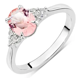 rosa Ring aus Silber