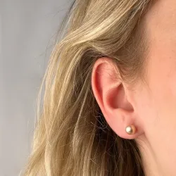 6,5 mm altrosa Perleohrringe in 14 Karat Gold