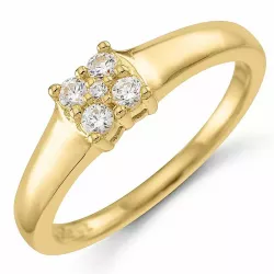 Diamant ring in 9 karat gold 0,16 ct