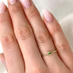 Smaragd ring in 9 karat gold 0,02 ct