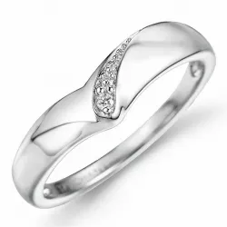 Diamant ring in 9 karat weißgold 0,01 ct