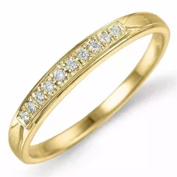 Diamant ring in 9 karat gold 0,07 ct