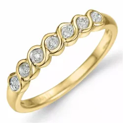 Diamant ring in 9 karat gold- und weißgold 0,04 ct