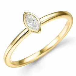 Diamantring in 9 karat gold 0,16 ct