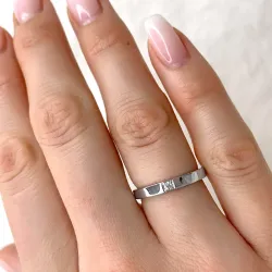 Memoirering in 9 Karat Weißgold 0,03 ct