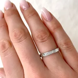 Diamant Memoirering in 9 Karat Weißgold 0,09 ct