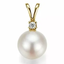 Perle Anhänger in 9 karat Gold 0,02 ct