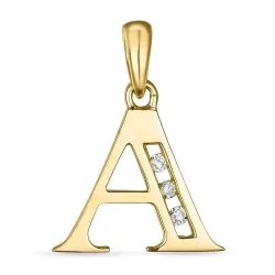 buchstab a Diamant Anhänger in 9 karat Gold 0,03 ct