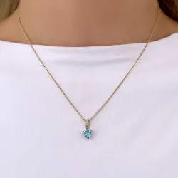 Topas Diamantanhänger in 9 karat Gold 0,03 ct 1,00 ct