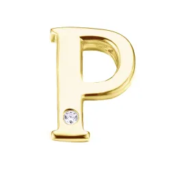 buchstab p Anhänger in 9 karat Gold 0,01 ct