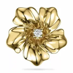 Blumen diamantanhänger in 9 karat gold 0,022 ct