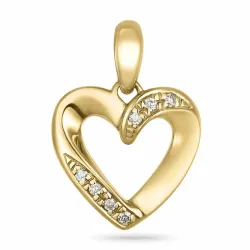 Herz Diamant Anhänger in 9 karat Gold 0,03 ct