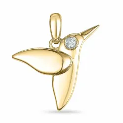 Vögel Diamant Anhänger in 9 karat Gold 0,02 ct