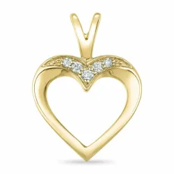 Herz Diamant Anhänger in 9 karat Gold 0,05 ct