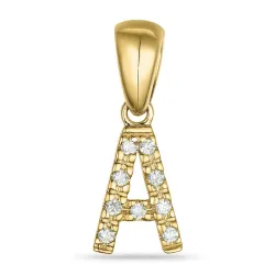 buchstab a Diamant Anhänger in 9 karat Gold 0,05 ct