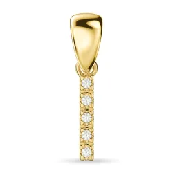 buchstab i Diamant Anhänger in 9 karat Gold 0,04 ct