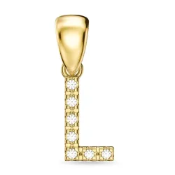 buchstab l Diamant Anhänger in 9 karat Gold 0,05 ct