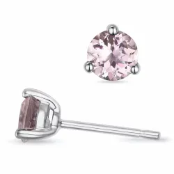 2 x 0,32 ct morganit Solitärohrstecker in 9 Karat Weißgold mit morganit 