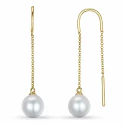 Perle ketten ohrringe in 9 Karat Gold