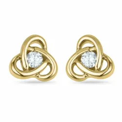 Diamant Ohrringe in 9 Karat Gold mit Diamant 