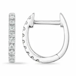 Diamant Kreole in 9 Karat Weißgold mit Diamant