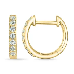 Diamant Kreole in 9 Karat Gold mit Diamant