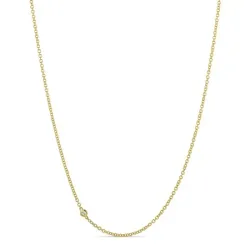 45 cm Halskette mit Anhänger aus 9 Karat Gold 0,05 ct