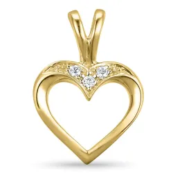 Herz Anhänger in 9 karat Gold 0,02 ct