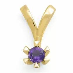 Amethyst Solitäranhänger in 9 karat Gold 0,25 ct ct