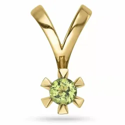 Peridot Anhänger in 9 karat Gold 0,30 ct