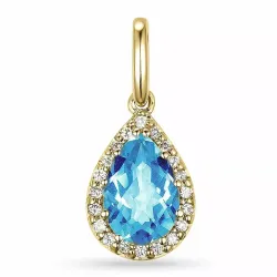 Topas Diamantanhänger in 9 karat Gold 2,0 ct 0,10 ct