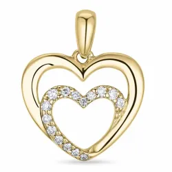 Herz Diamant Anhänger in 9 karat Gold 0,12 ct