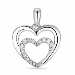 Herz Diamant Anhänger in 9 karat Weißgold 0,12 ct