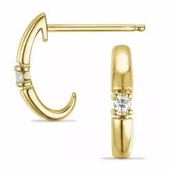 Diamant Kreole in 9 Karat Gold mit Diamant