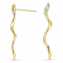 Diamant Ohrringe in 9 Karat Gold mit Diamant 