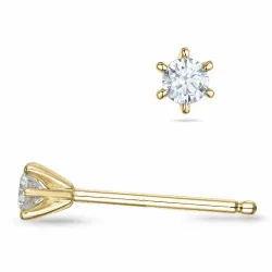 2 x 0,07 ct Diamant Solitärohrstecker in 9 Karat Gold mit Diamant 