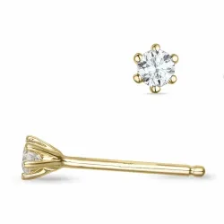 2 x 0,06 ct Diamant Solitärohrstecker in 9 Karat Gold mit Diamant 