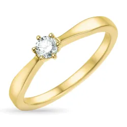 Diamant Solitärring in 14 Karat Gold 0,20 ct