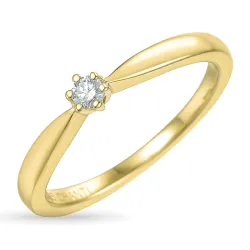0,05 ct Diamant Solitärring in 14 Karat Gold 0,05 ct