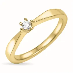 Diamant Solitärring in 14 Karat Gold 0,05 ct