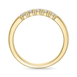 Diamant Memoirering in 14 Karat Gold 5 x 0,05 ct