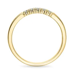 Diamant Memoirering in 14 Karat Gold 5 x 0,03 ct