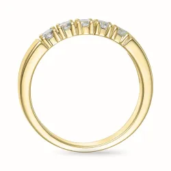 Diamant Memoirering in 14 Karat Gold 5 x 0,07 ct