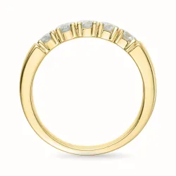 Diamant Memoirering in 14 Karat Gold 5 x 0,10 ct