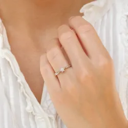 0,20 ct Solitärring in 14 Karat Weißgold 0,20 ct