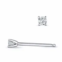 2 x 0,04 ct Kampagne - Diamant Solitärohrstecker in 14 Karat Weißgold mit Diamant