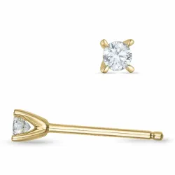 2 x 0,07 ct Kampagne - Diamant Solitärohrstecker in 14 Karat Gold mit Diamant 