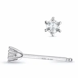 2 x 0,06 ct Kampagne - Diamant Ohrstecker in 14 Karat Weißgold mit Diamant